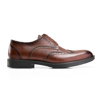 Grain Leather Brown Wingtip Brogues