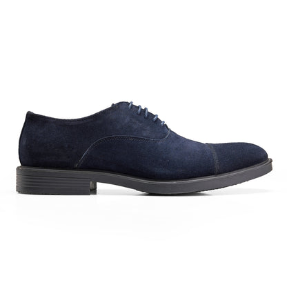 Suede Brogue Oxfords – Blue