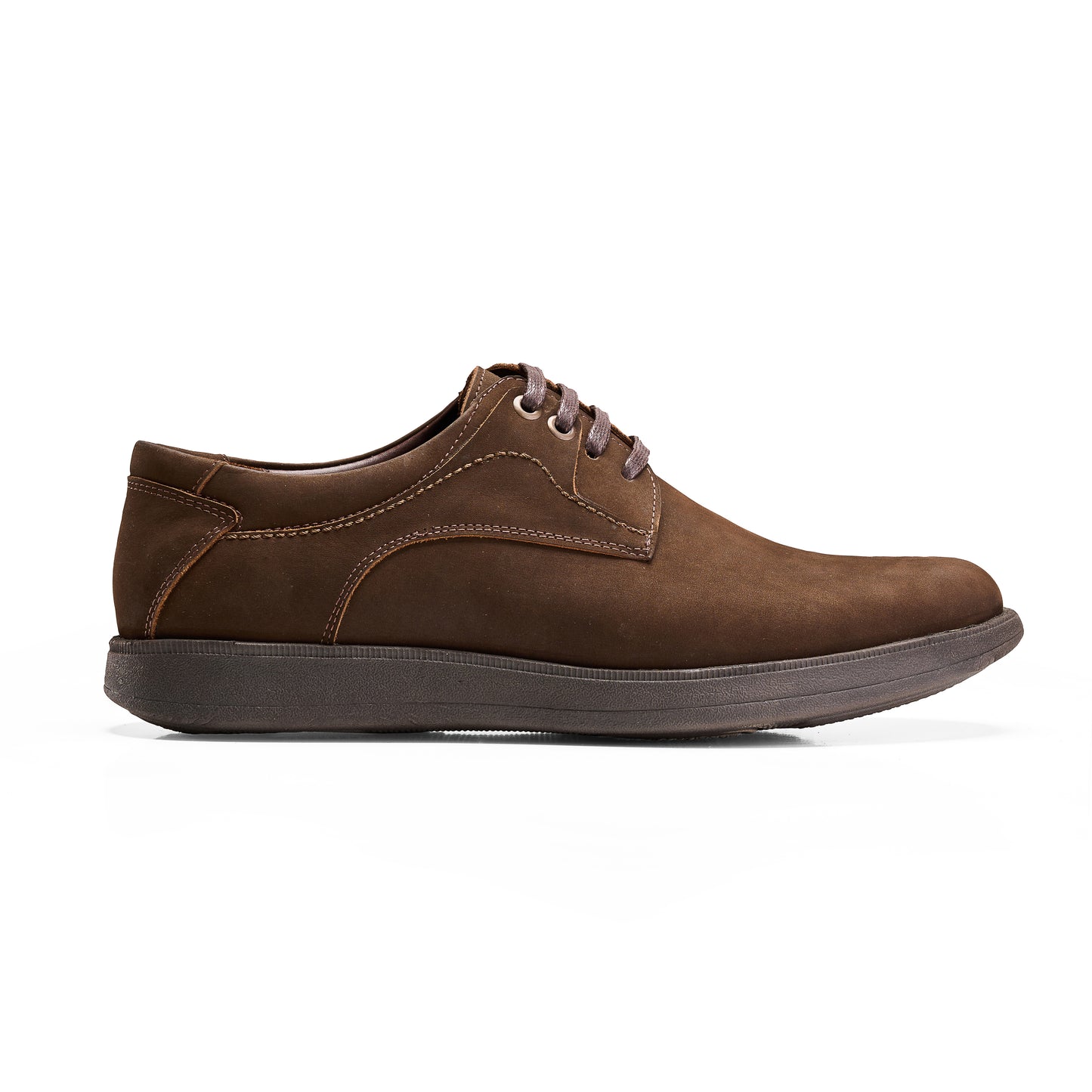 Brown Nubuck Derby Shoes