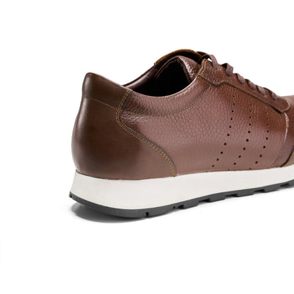 Brown Grain Sneakers